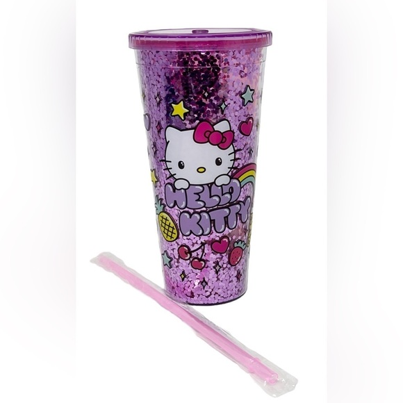 New! Sanrio Hello Kitty Jumbo  32oz. Pink Tumbler - Picture 1 of 6